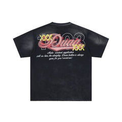 DUAA 8‑Ball Gambling Flames Double‑Sided Retro Graphic Tee