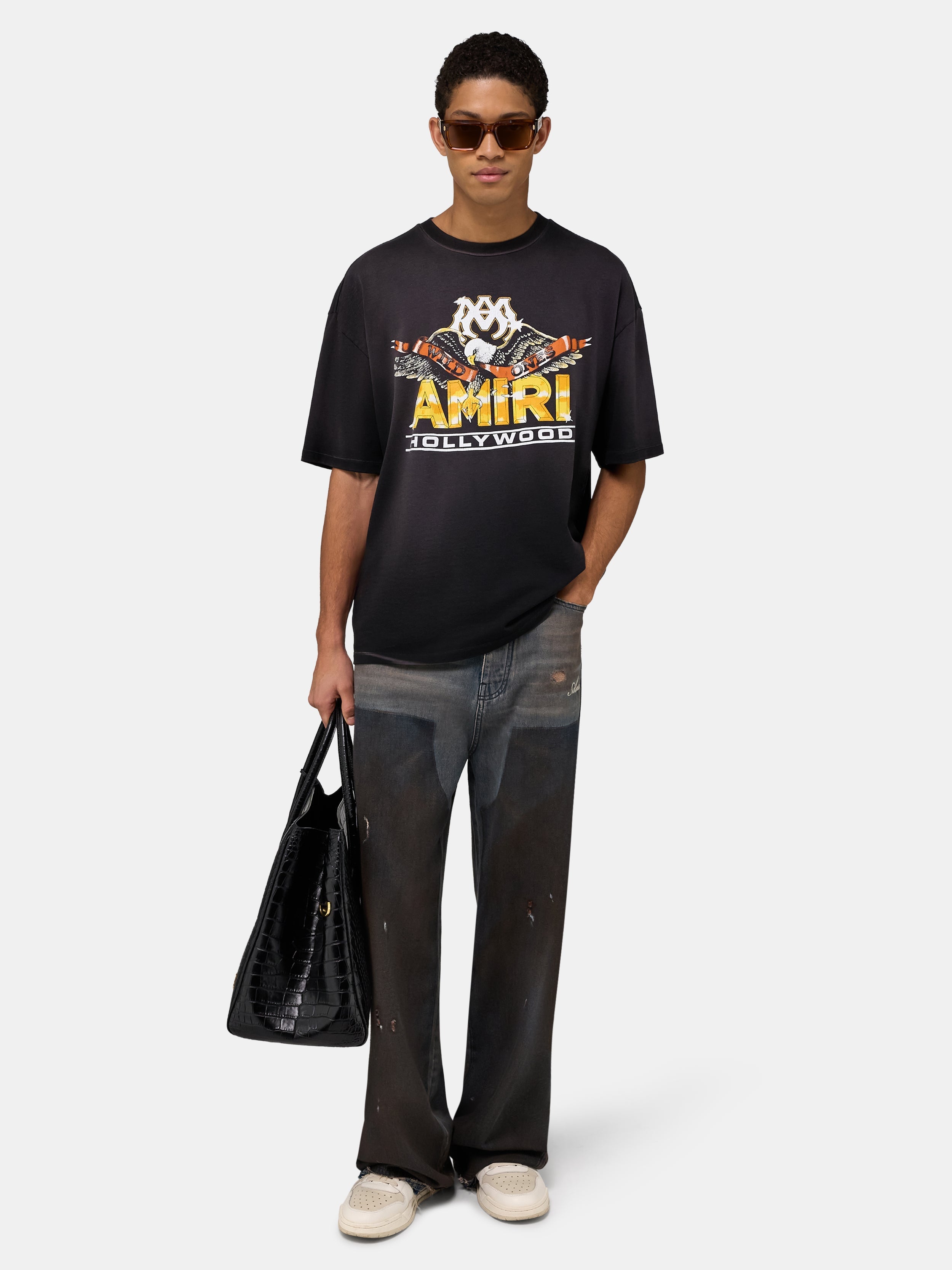 AMIRI MA EAGLE OVERSIZED TEE - Black