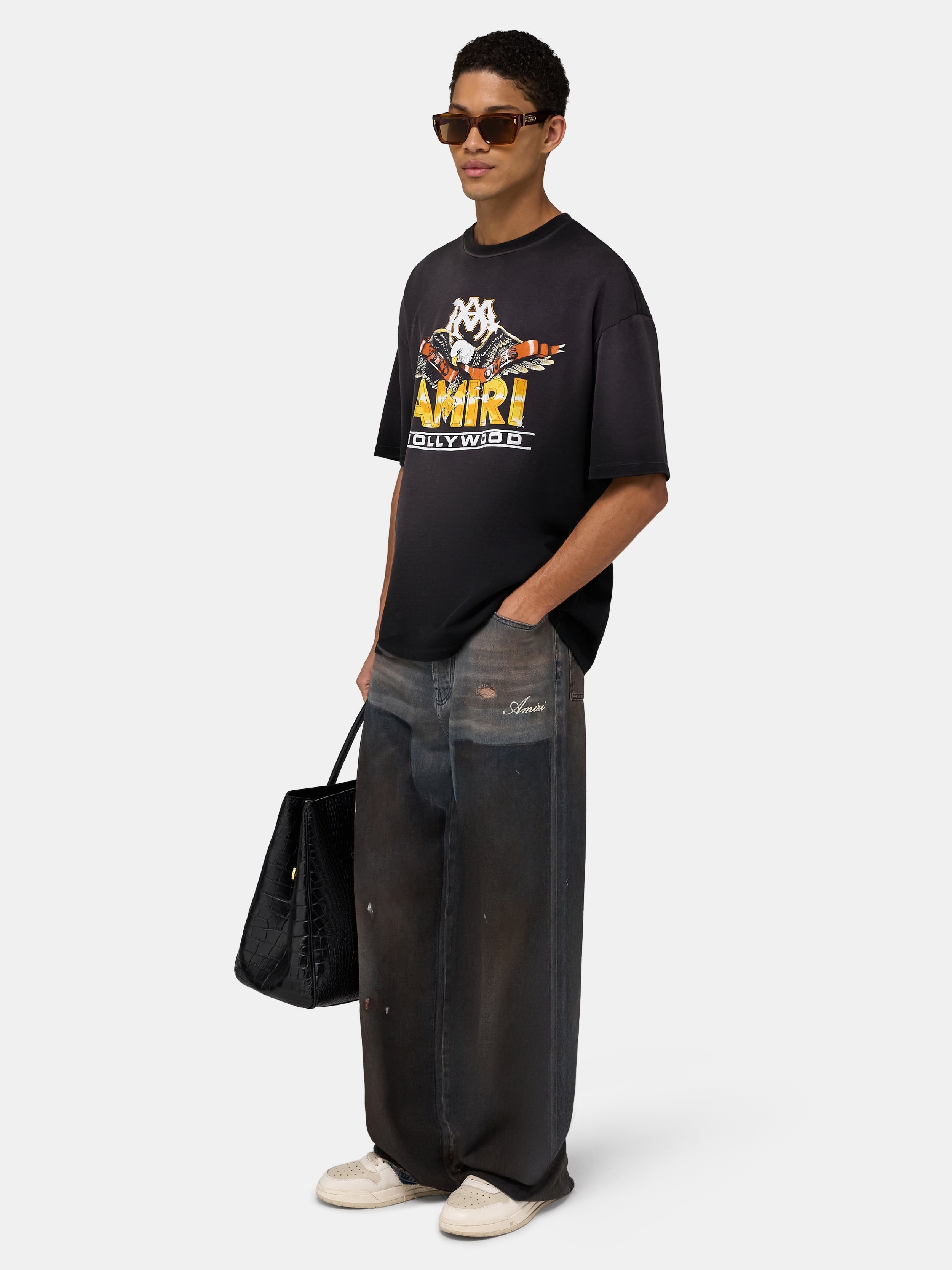 AMIRI MA EAGLE OVERSIZED TEE - Black