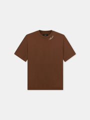 AMIRI SCRIPT TEE - Tobacco
