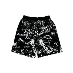 Black “Graffiti” Shorts