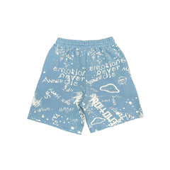 Blue “Graffiti” Shorts