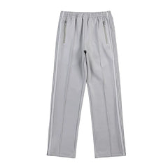 Needles Zebra Stripe Side Tape Track Pants Light Grey