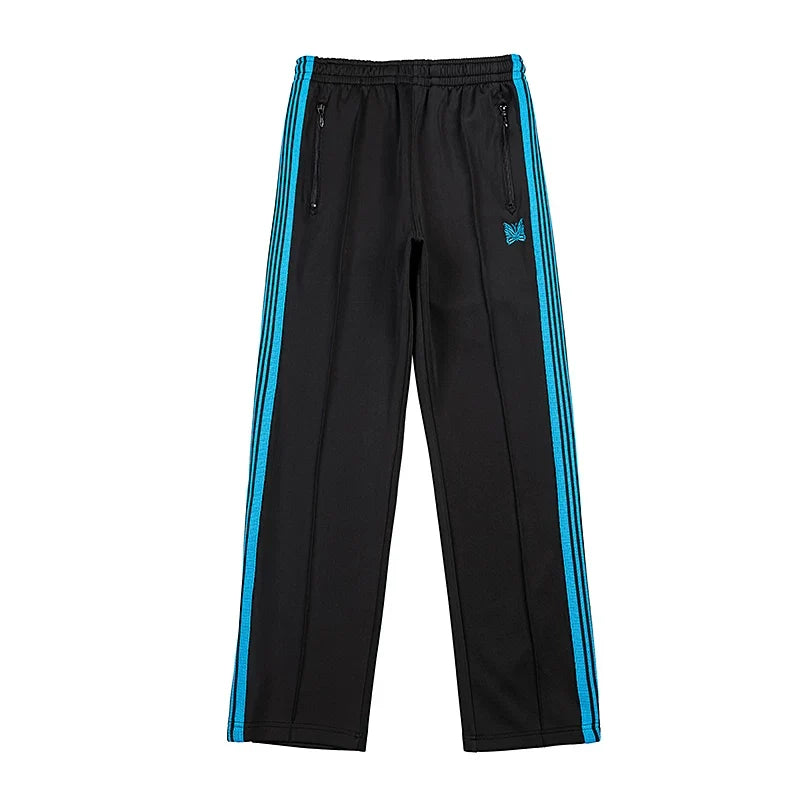 Needles Butterfly Embroidered Side Stripe Straight Leg Track Pants Multi Colors