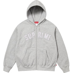 Supreme Arc Logo Zip Up Hoodie – Heather Gray