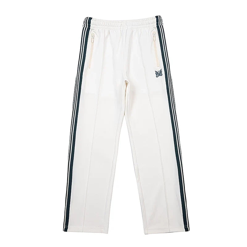 Needles Zebra Stripe Side Tape Track Pants Off‑White Navy