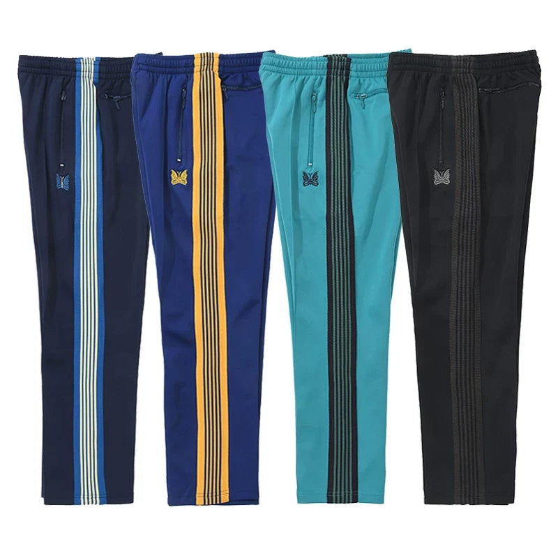 Needles Multi Color Side Stripe Butterfly Slim Track Pants