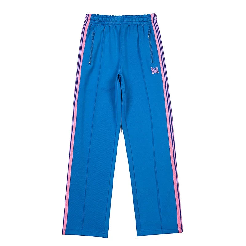 Needles Zebra Stripe Side Tape Track Pants Royal Blue Pink