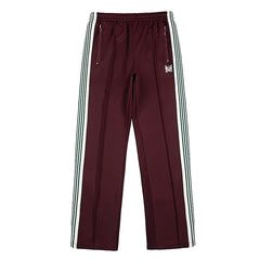 Needles Zebra Stripe Side Tape Track Pants Burgundy Green
