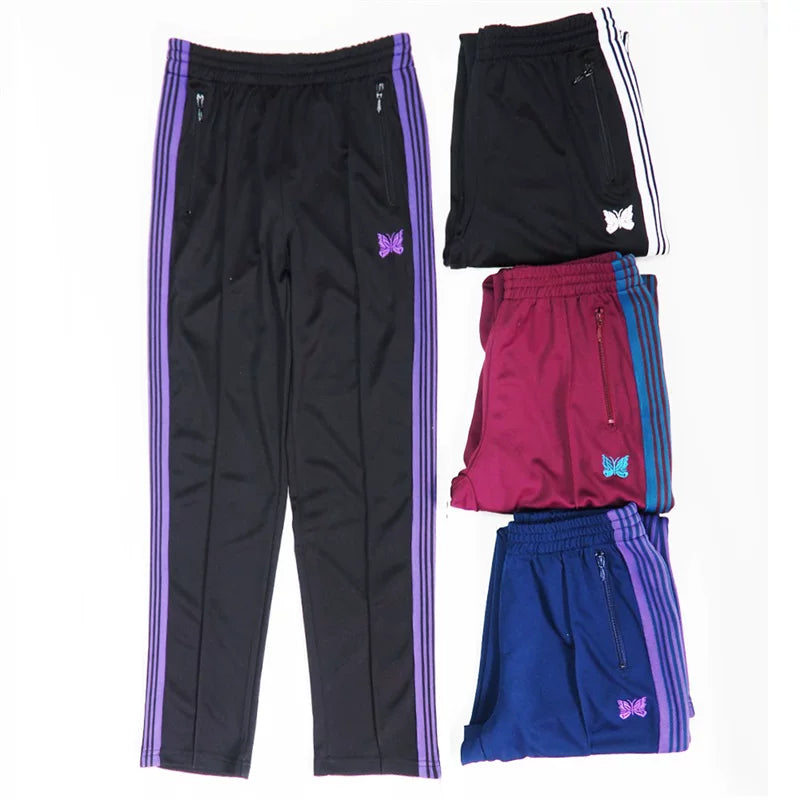 Needles Multi Color Butterfly Side Stripe Straight Track Pants