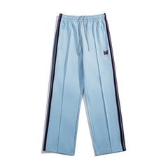 Needles Zebra Stripe Side Tape Track Pants Baby Blue Navy