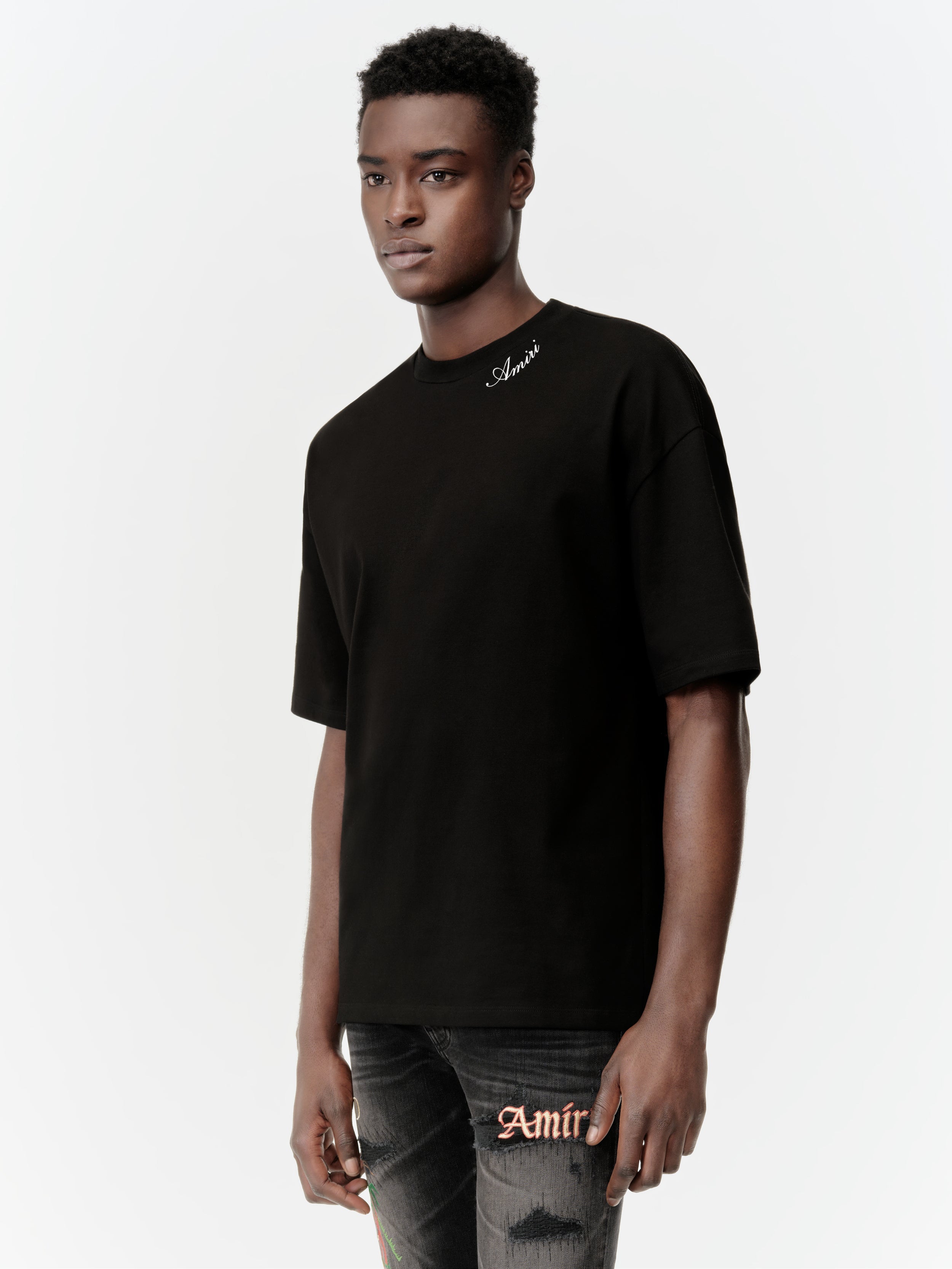 AMIRI SCRIPT TEE - Black