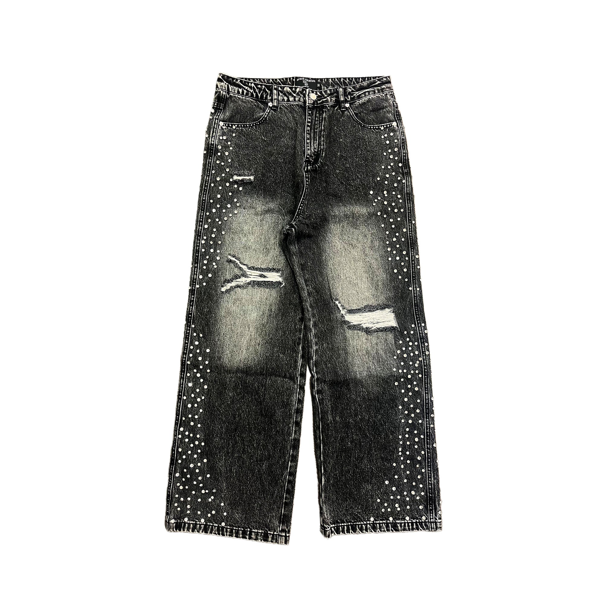 Grey ‘Stone’ Baggy Jeans
