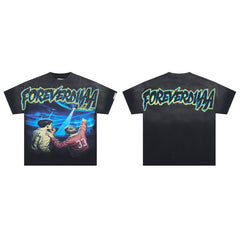 DUAA UFO Alien Sci‑Fi FOREVERDUAA Vintage Graphic Tee