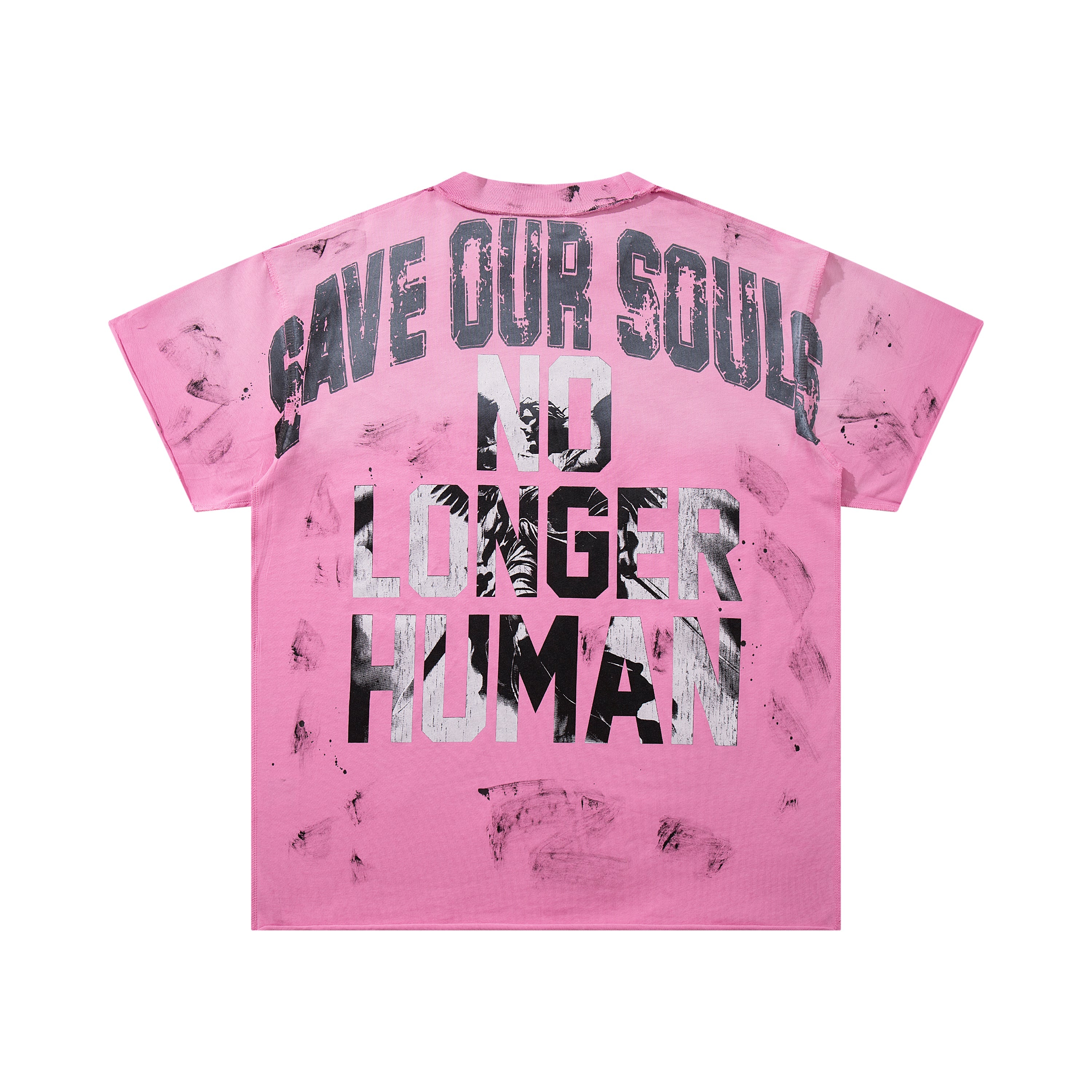 Rare Peace No Longer Human Angel Graphic Streetwear Short Sleeve Tee