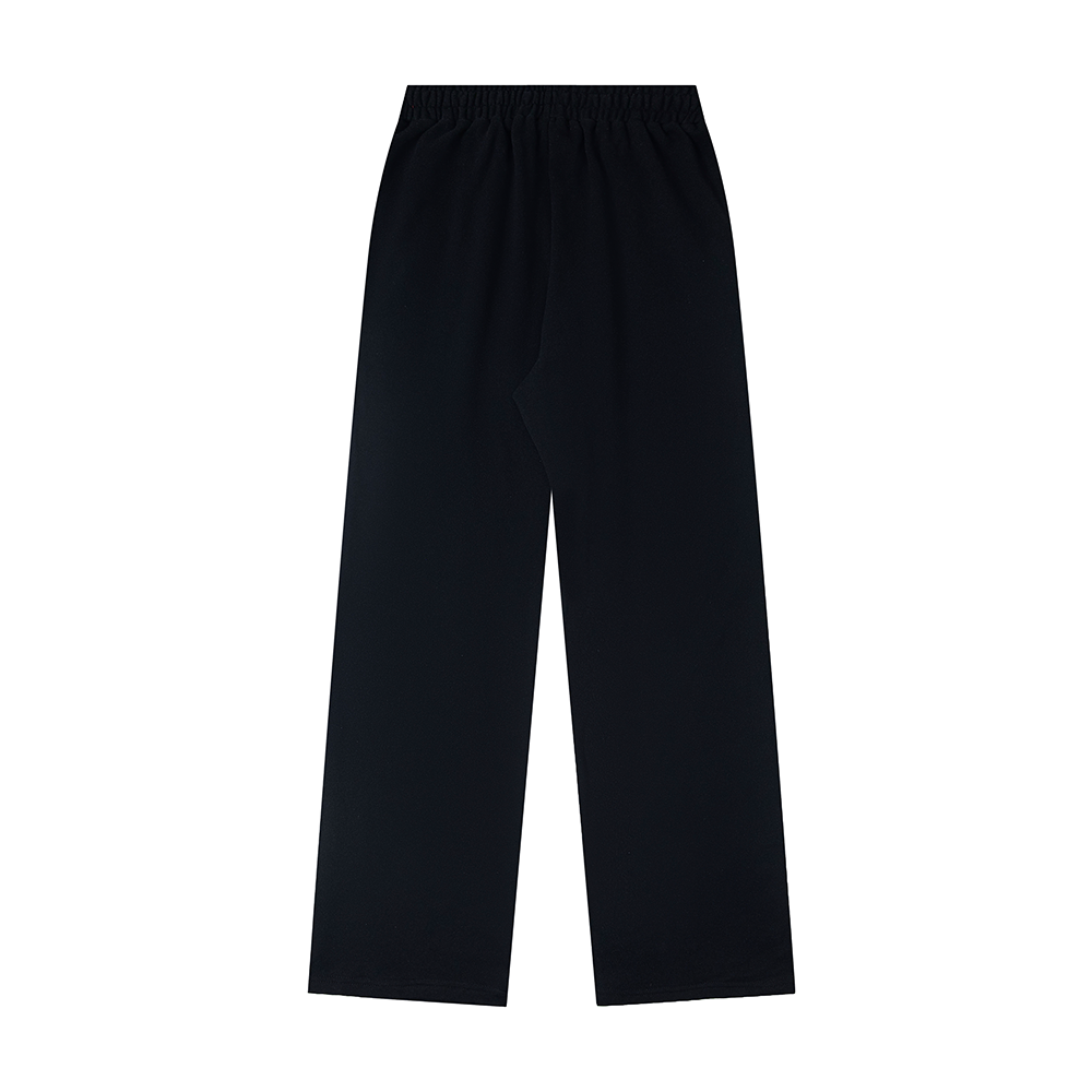 Mixed Emotions Wood‑Pattern Letter Straight Sweat Pants
