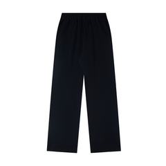 Mixed Emotions Wood‑Pattern Letter Straight Sweat Pants