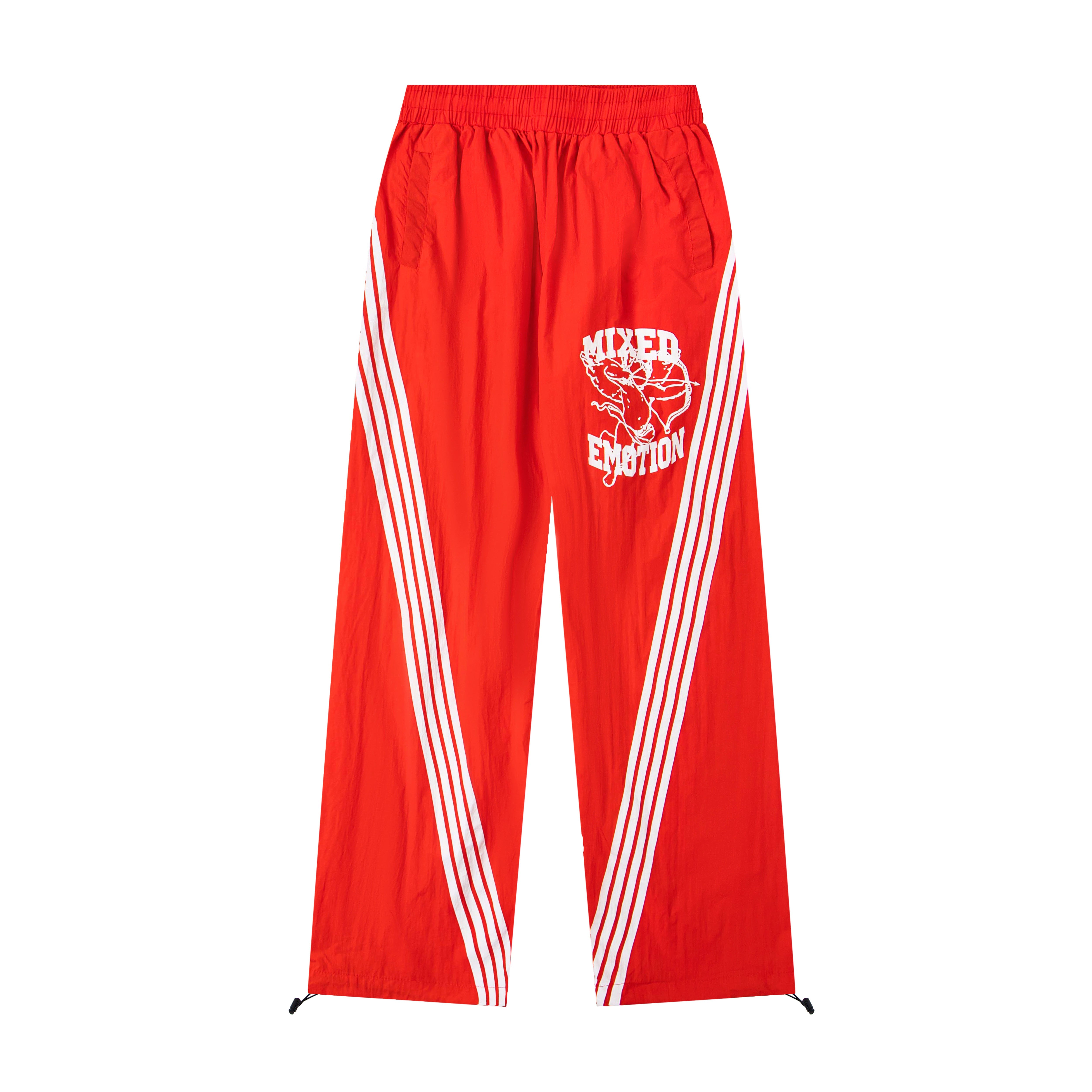 Mixed Emotions Red Stripe Track Pants Streetwear Bottoms