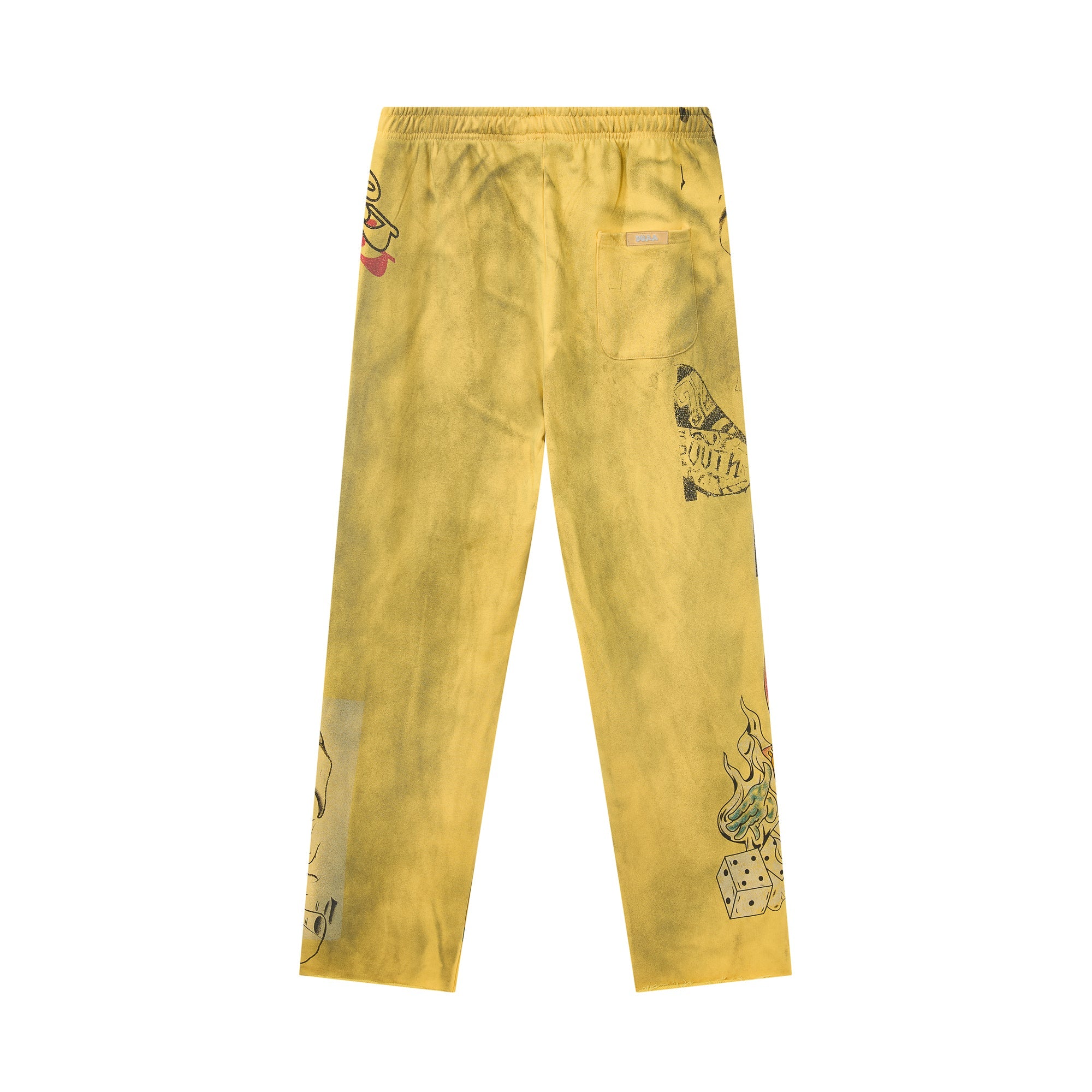 DUAA Clown Chicano Collage Vintage Washed Straight‑Leg Sweatpants