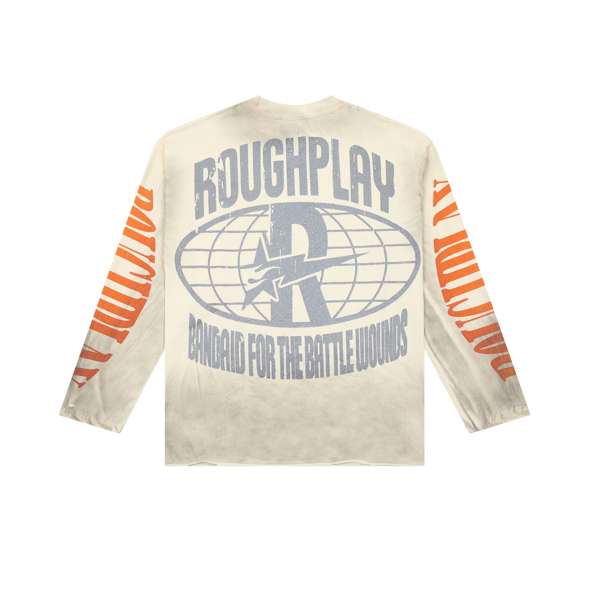 Roughplay Fallen Statue Of Liberty Warning Tape Distressed Long‑Sleeve Tee