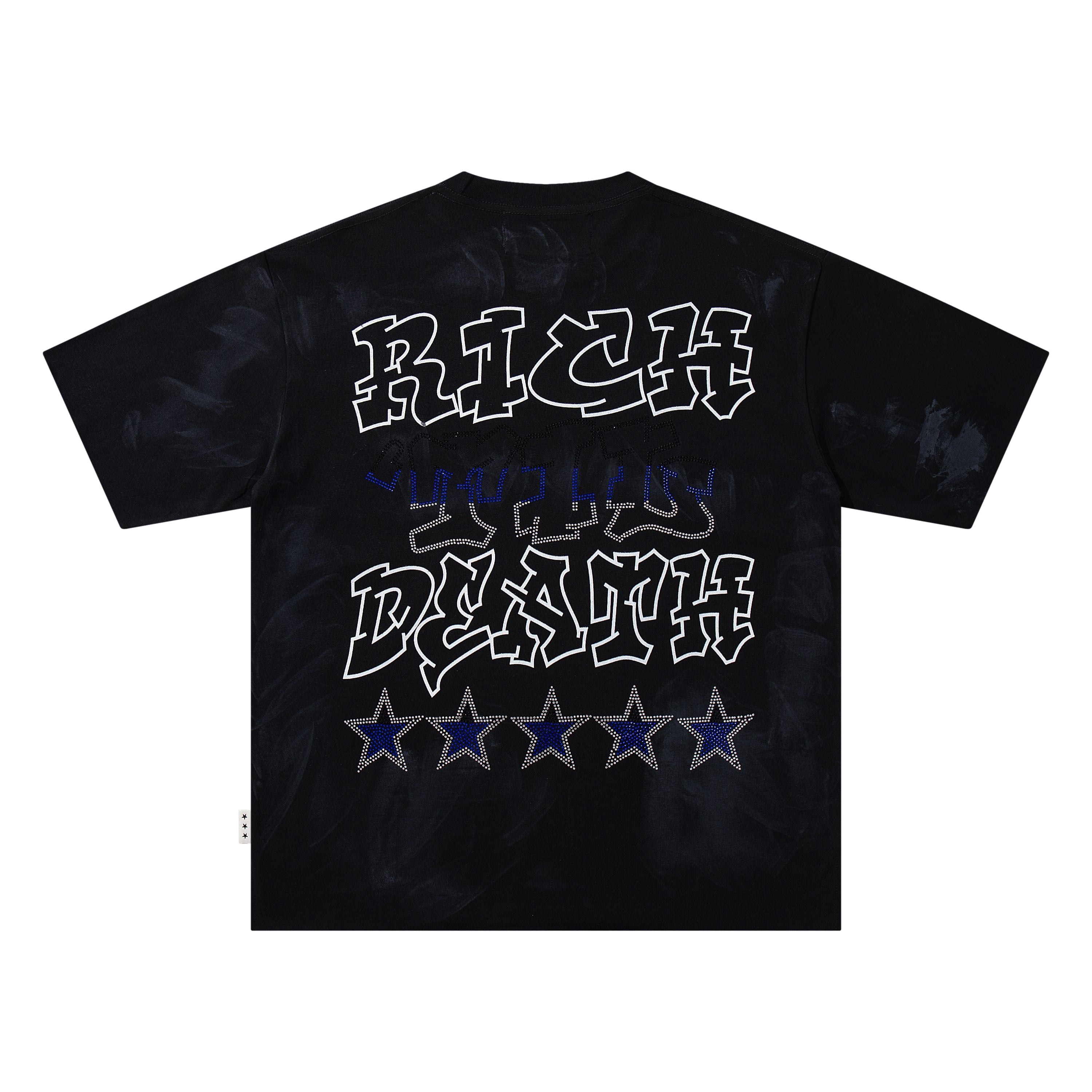 BKYS Dreadlock Skull Cash Black Washed Oversized Graphic T‑Shirt