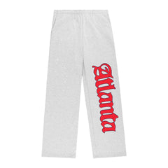 Sp5der Atlanta Wide Leg Sweatpants Heather Grey