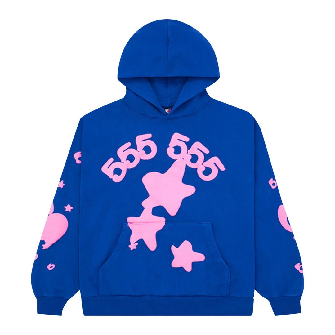 Sp5der Beluga Hoodie Blue Pink