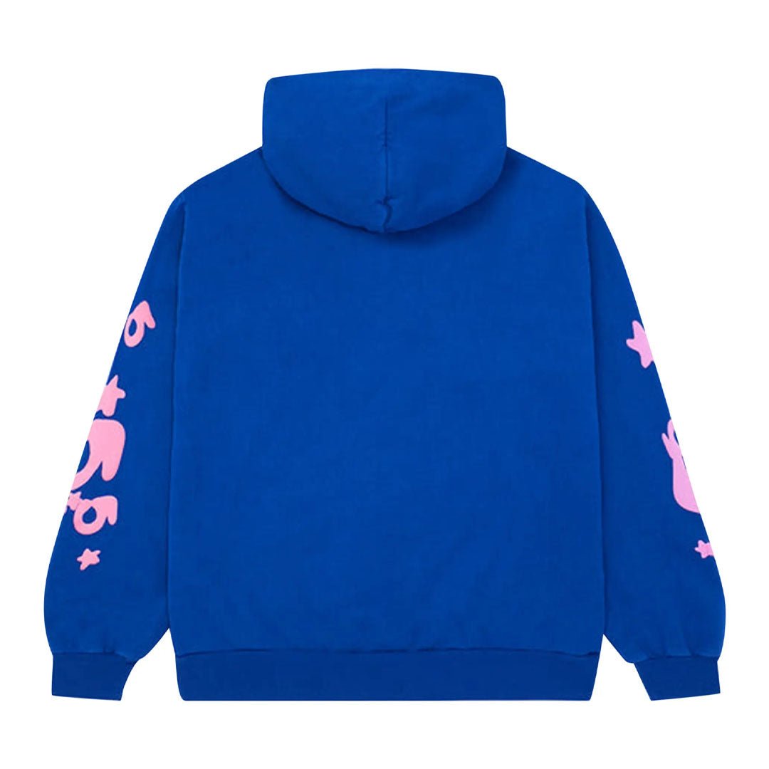 Sp5der Beluga Hoodie Blue Pink