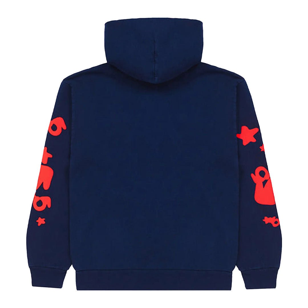 Sp5der Beluga Hoodie Navy Red