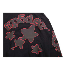 Sp5der Beluga Outline Hoodie Black Red