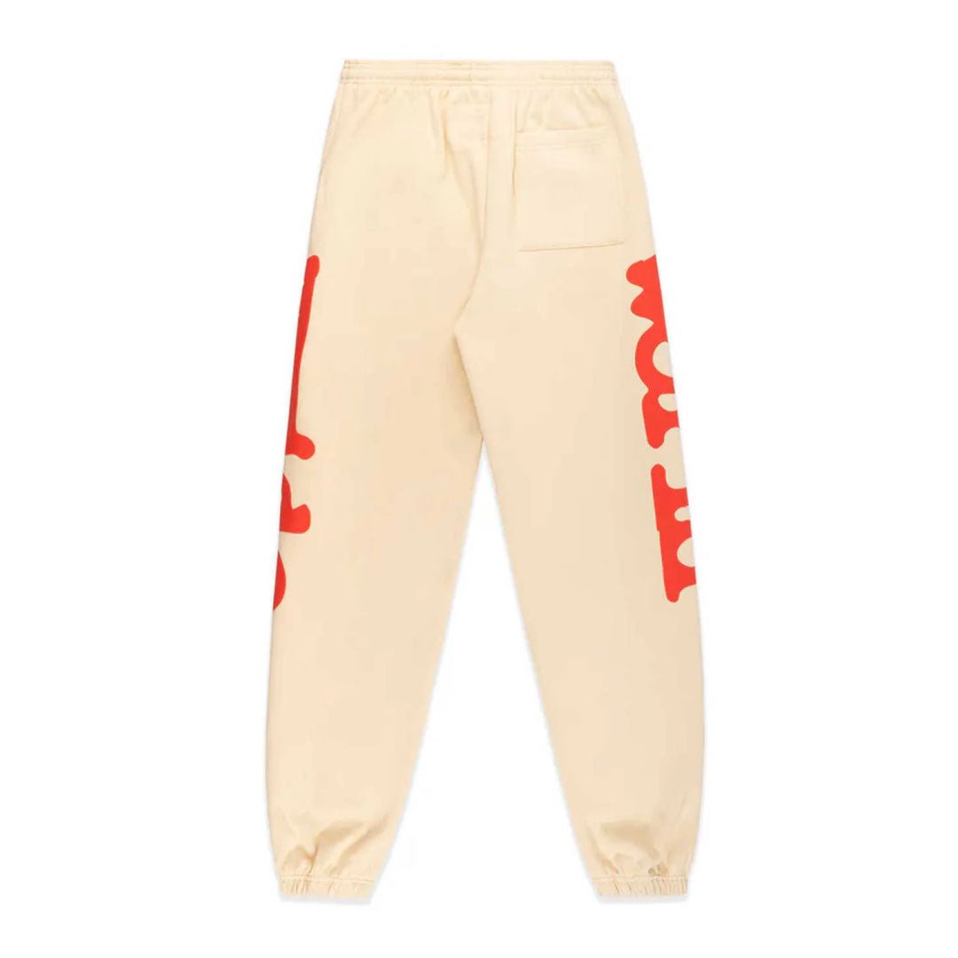 Sp5der Beluga Sweatpants Cream Red