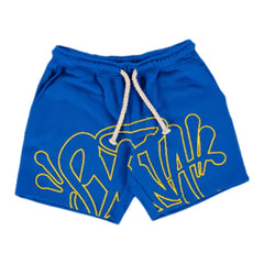 Syna World Logo Shorts - Cobalt Blue/Yellow