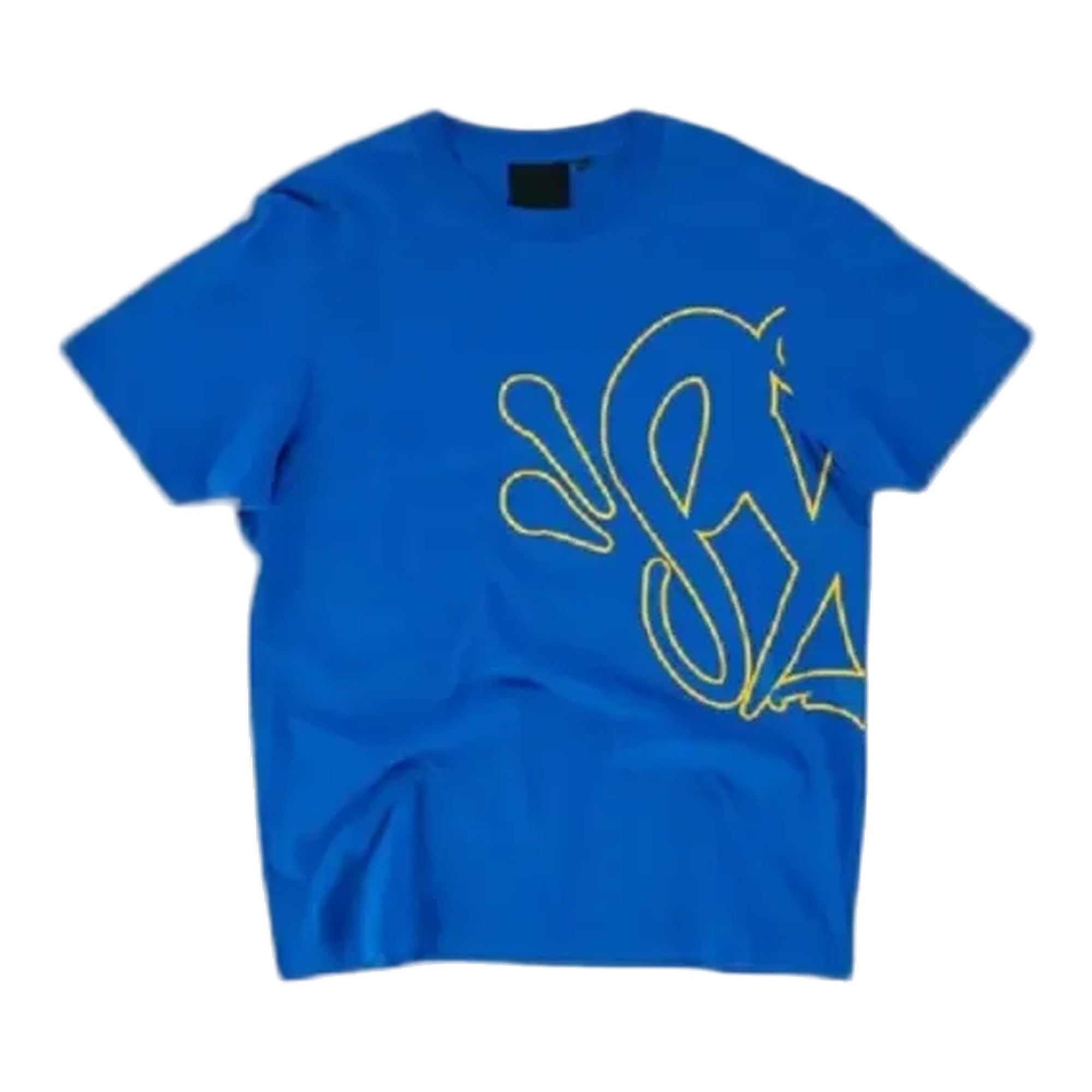 Syna World Logo T-Shirt - Cobalt Blue/Yellow